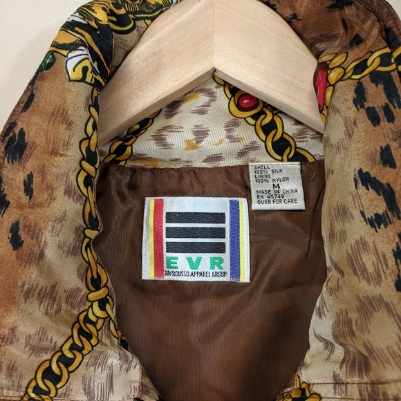 Vintage Silk Chain Print Track Jacket - Picture 3 of 6